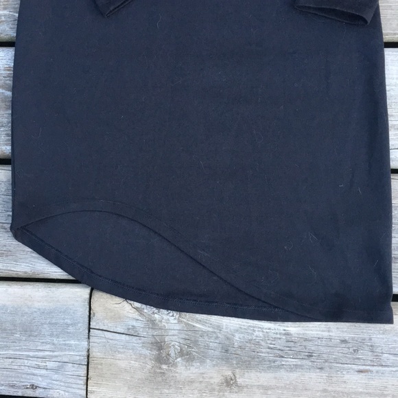 Black Long Sleeve Laced up Neckline Dress - Picture 3 of 5